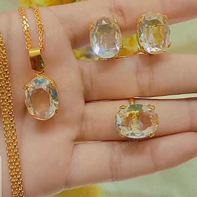 Single Stone Sapphire Set