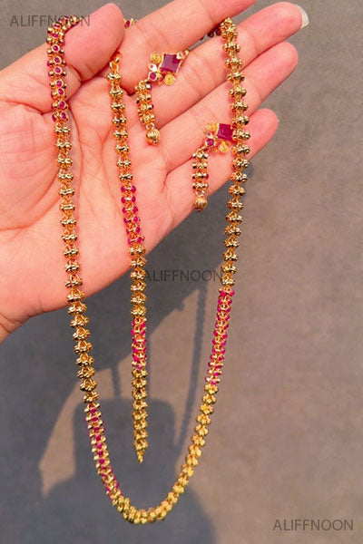 Luxury Gold Dipped Mala With Bracelete