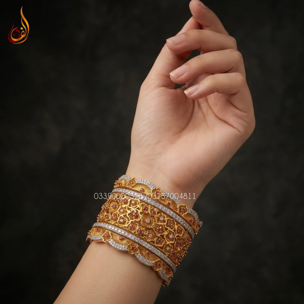 Luxury S kangan with zircon