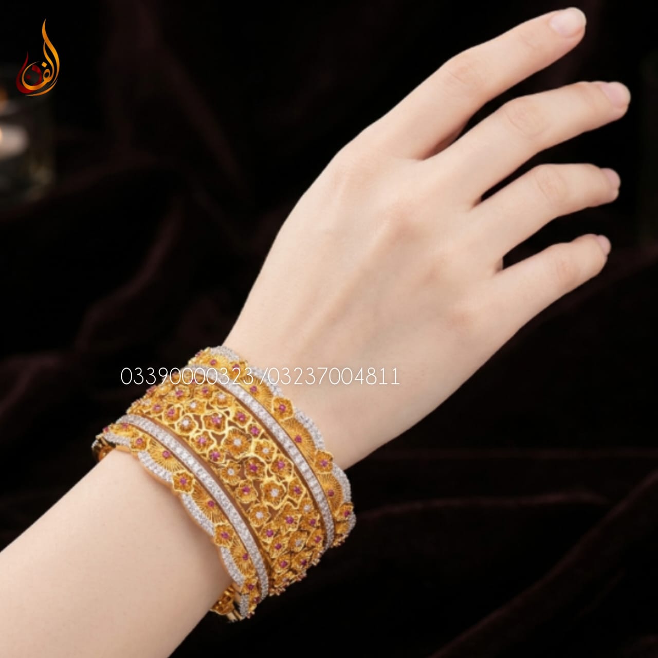 Luxury S kangan with zircon