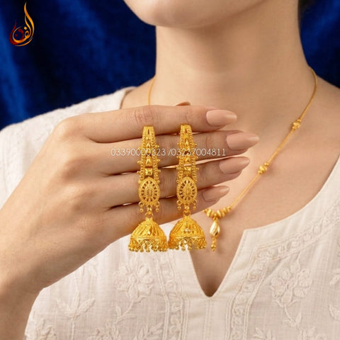 Mala chain with Indian jhumky