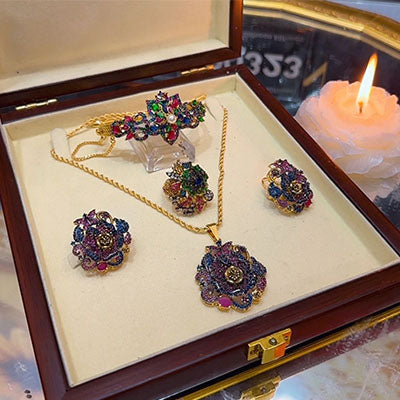 Peacock 3d Diamond Cut Set