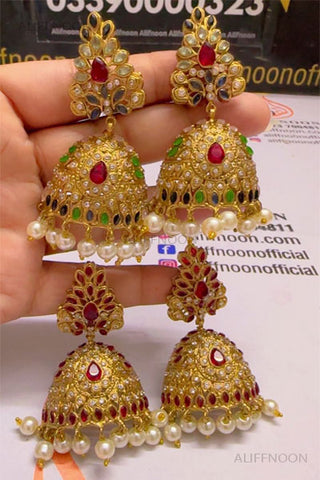 Rajwari Earrings Jhumka Style