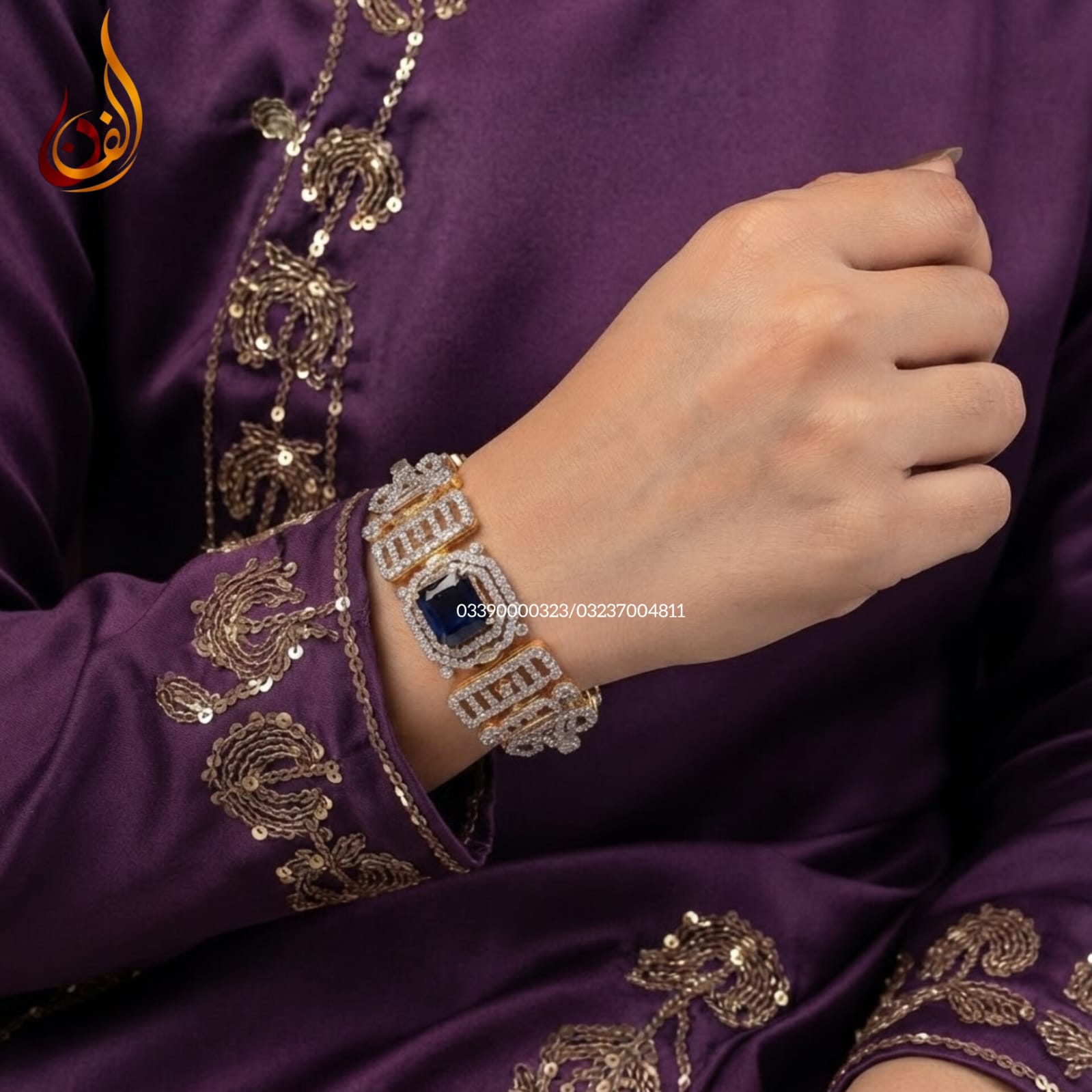 Royal Blue With Zircon Raya Bracelet