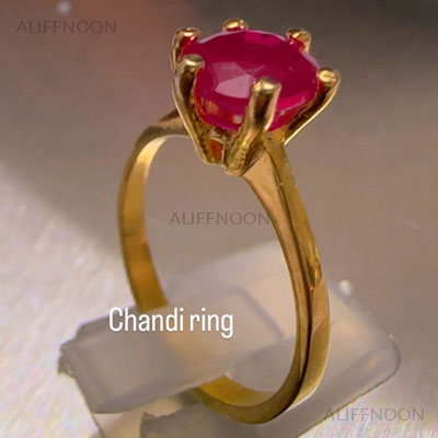 Ruby Chandi With Sona Polish Ring