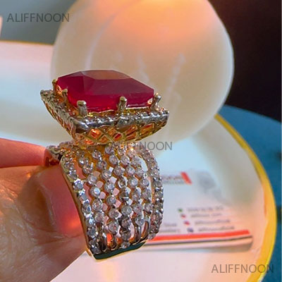 Ruby Diamond Cut Ela Ring