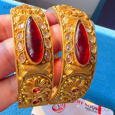 Ruby Stone Rajwari Kangan