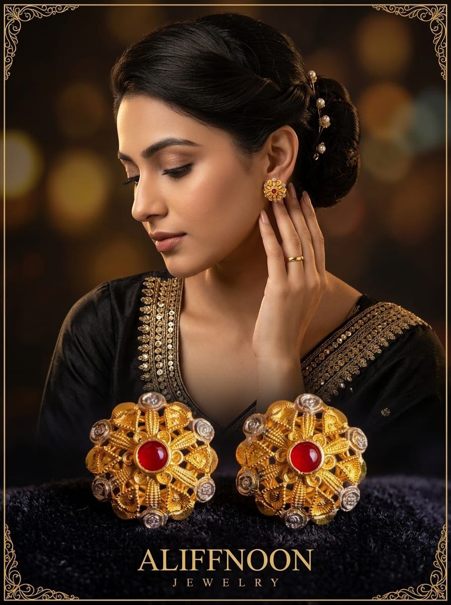 Ruby Stone Tops Back Clip