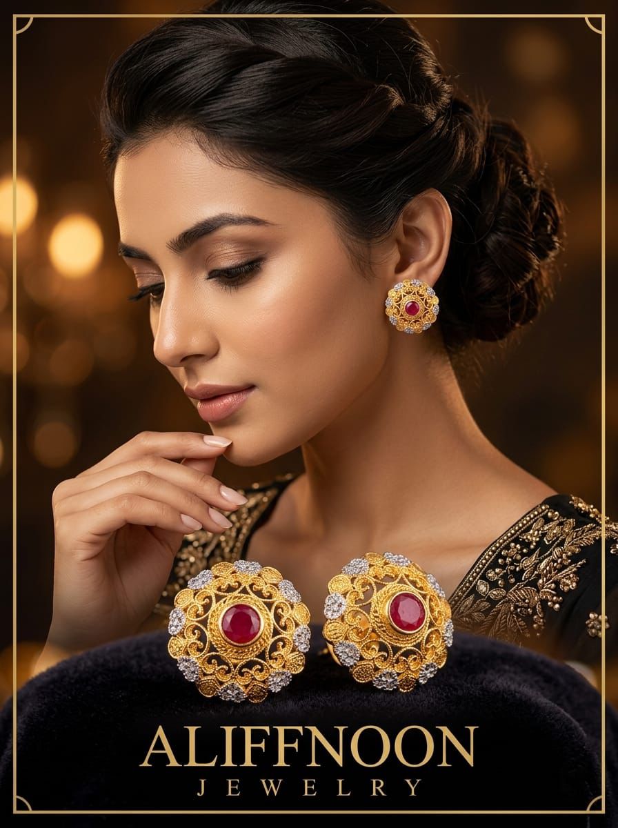 Ruby Stone Tops Back Clip
