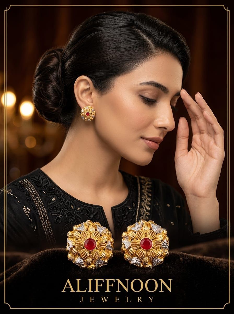 Ruby Stone Tops Back Clip