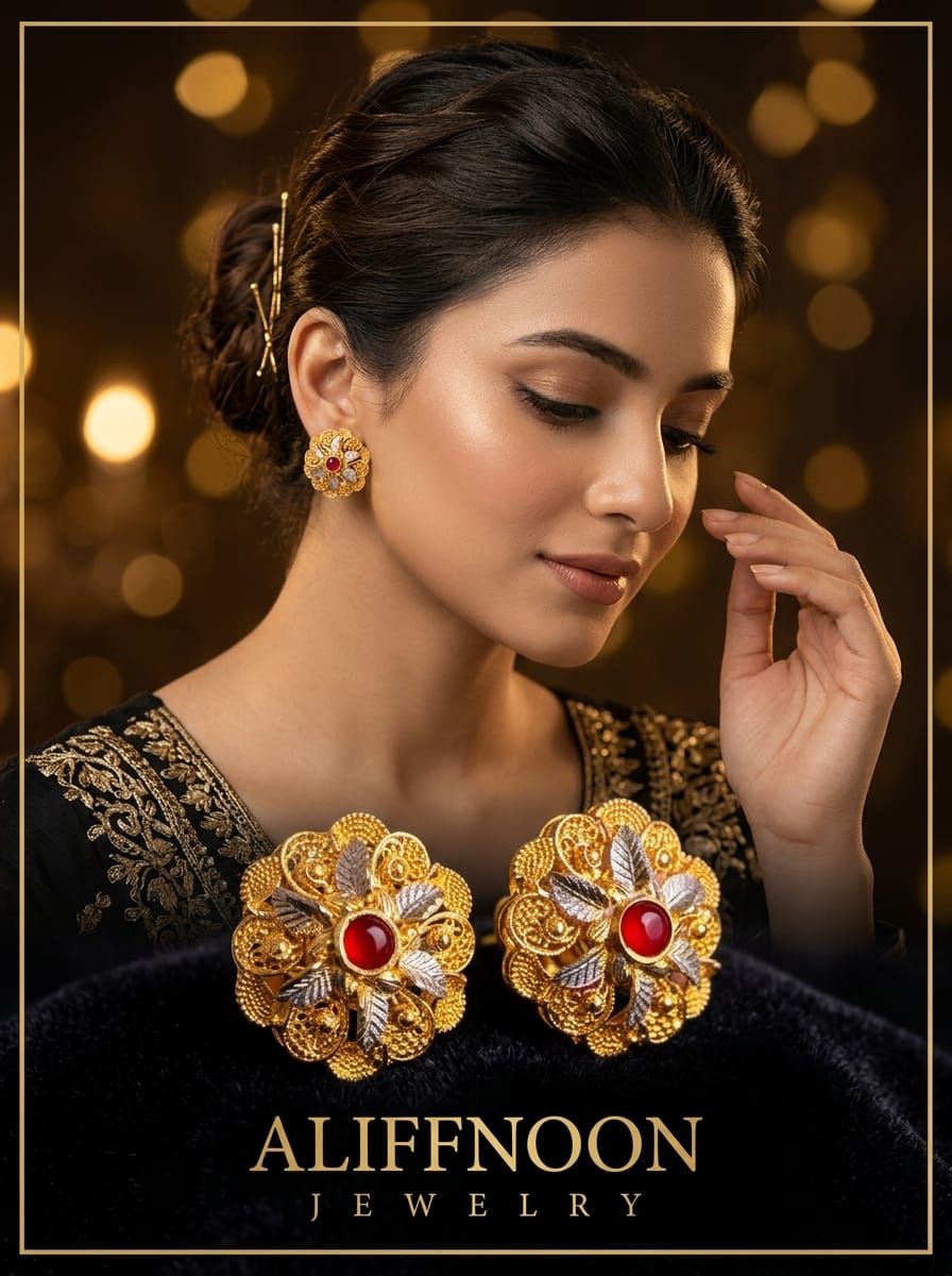 Ruby Stone Tops Back Clip