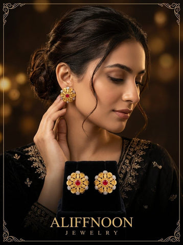 Ruby Stone Tops Back Clip