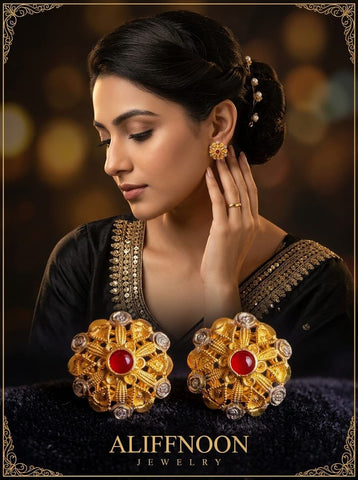 Ruby Stone Tops Back Clip