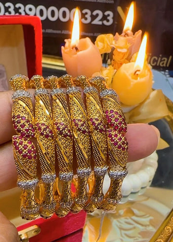 Ruby Chandi Bangles