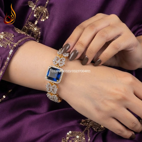 Sapphire With Zircon Raya Bracelet