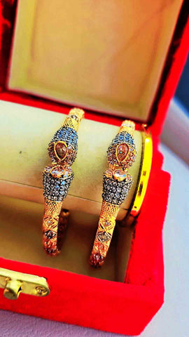 Single Stone Sona Polish Kangan