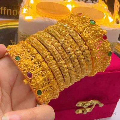 Sona Polish Bangles With Rajwari Kangan