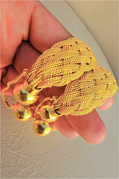 Twisted Gold plated Coin Kangan