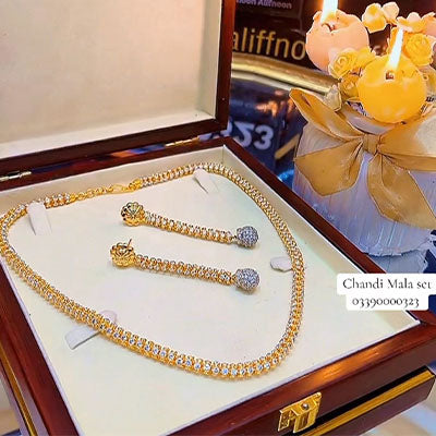 Chandi Mala with Earrings