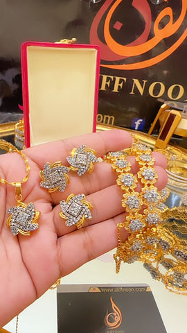 Diamond cut combo set With diamond cut openable kere