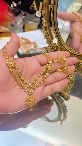 Double layer  Rp gold plated Mala set