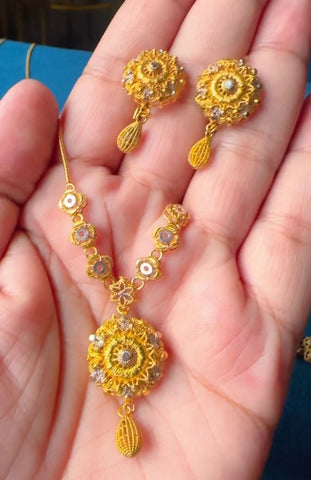 Single Layer Gold Dipped Mala Set