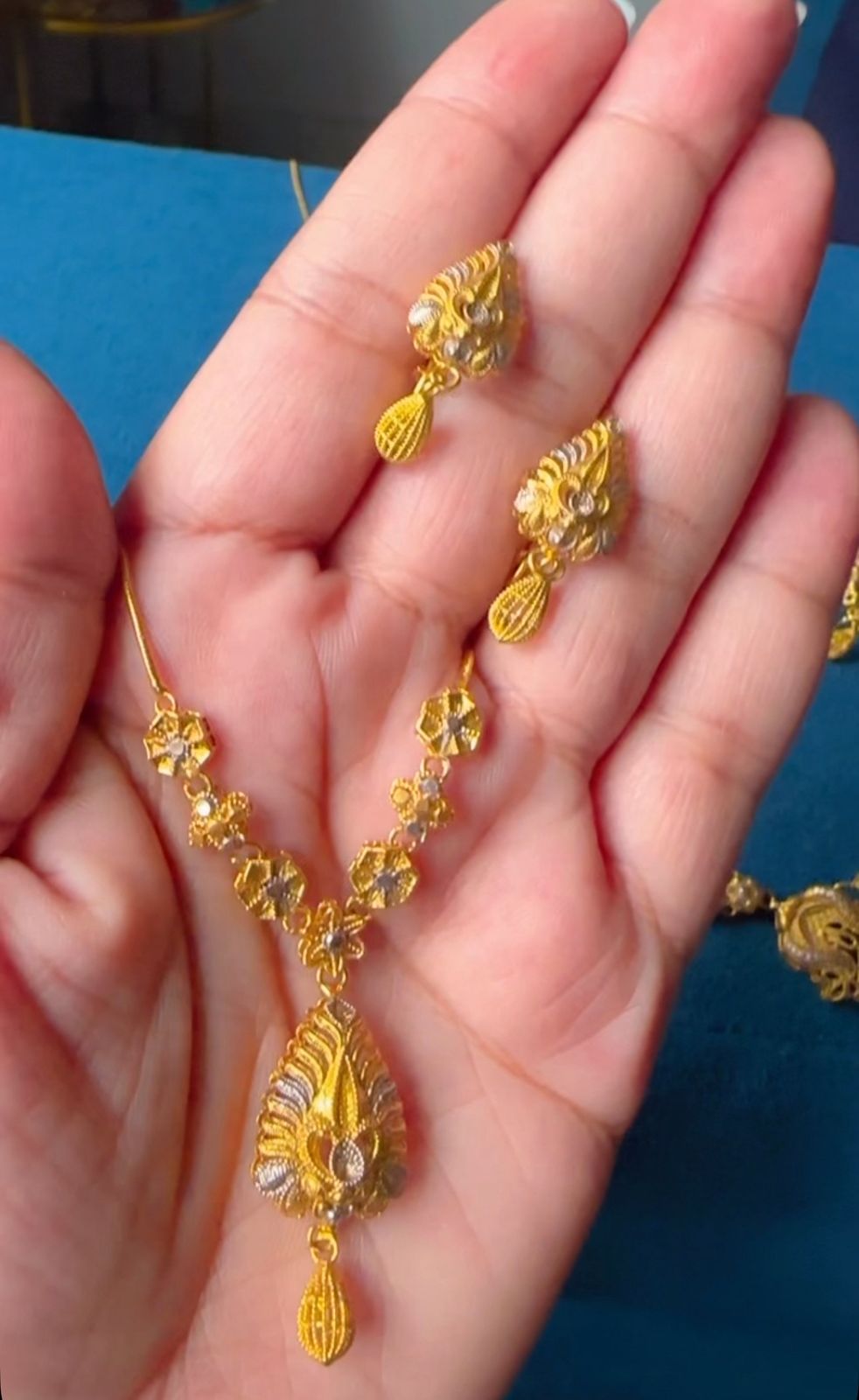 Single Layer Gold Dipped Mala Set