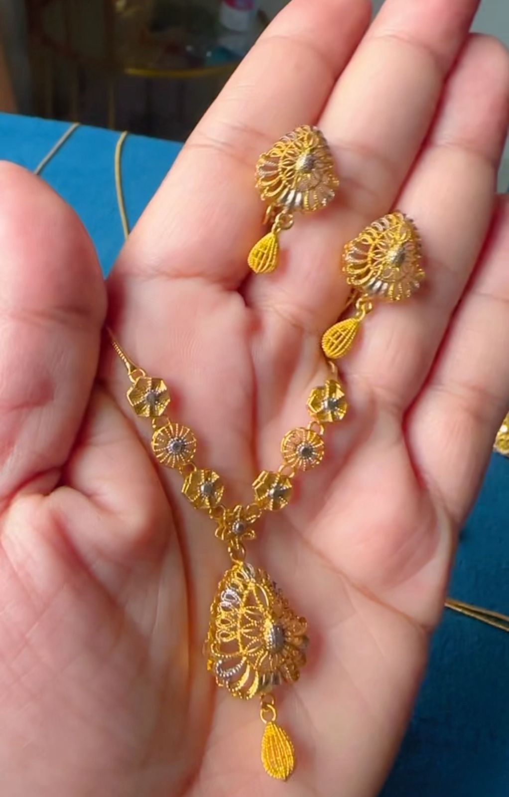 Single Layer Gold Dipped Mala Set