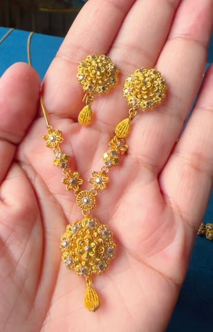 Single Layer Gold Dipped Mala Set

