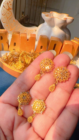 Gold Dipped Ameena Earrings