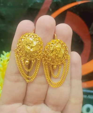 Gold Dipped Chain Earrings