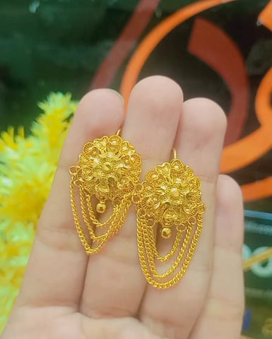 Gold Dipped Chain Earrings