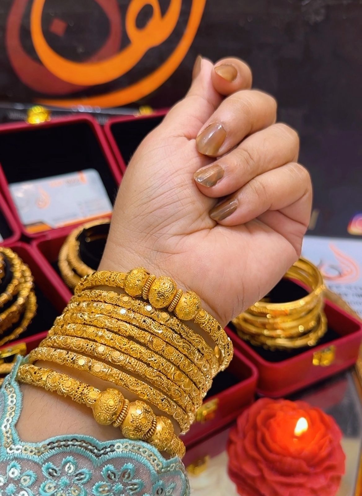 Sundas Bridal Gold Plated Bangles