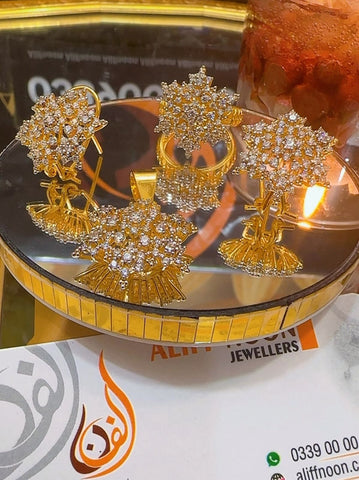 New Diamond Cut Chandi Combo Set