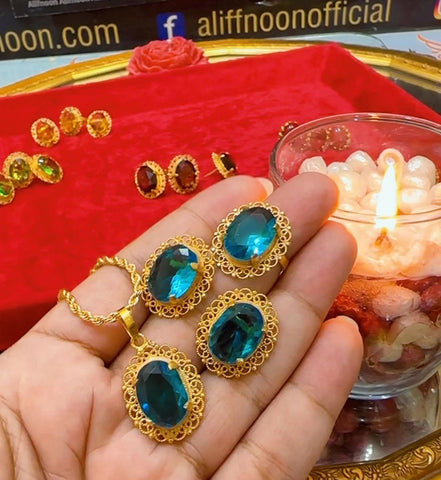 Afghani Stone Set - Necklace Set