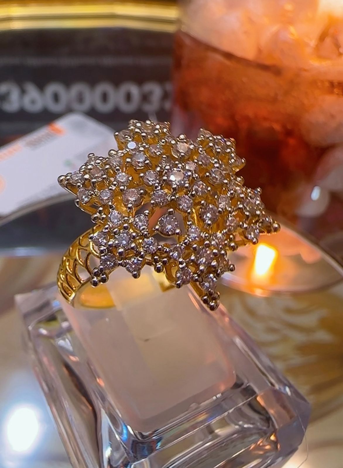 Diamond Cut Chandi Ring