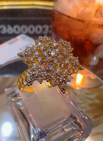 Diamond Cut Chandi Ring