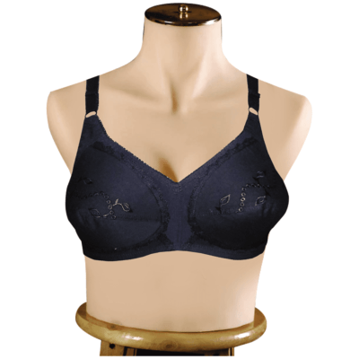 Beauty Secret Cotton Non-Padded Elegant Embroidered Bras with Center & Sides Lycra Detailing (1)