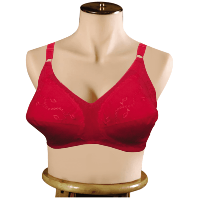 Beauty Secret Cotton Non-Padded Elegant Embroidered Bras with Center & Sides Lycra Detailing (4)