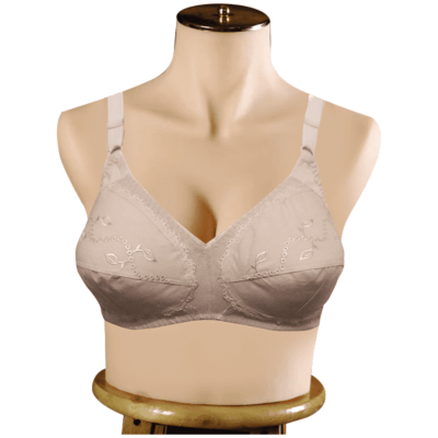 Beauty Secret Cotton Non-Padded Elegant Embroidered Bras with Center & Sides Lycra Detailing (4)