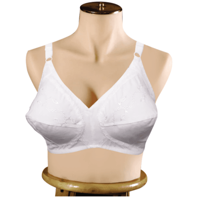 Beauty Secret Cotton Non-Padded Elegant Embroidered Bras with Center & Sides Lycra Detailing (3)