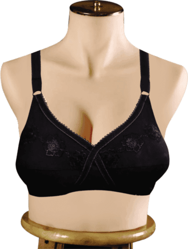 Louts Cotton Non-Padded Elegant Flower Embroidered Bra with Lycra Stretchable (2)