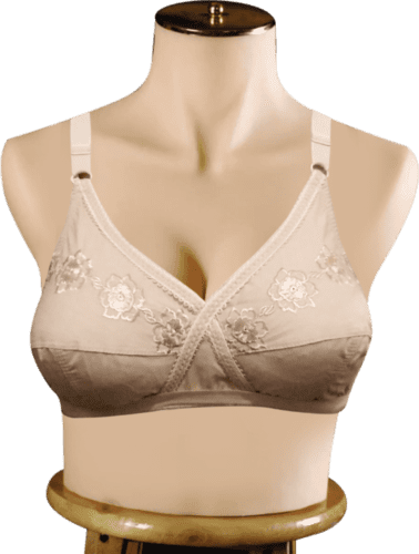 Louts Cotton Non-Padded Elegant Flower Embroidered Bra with Lycra Stretchable (5)