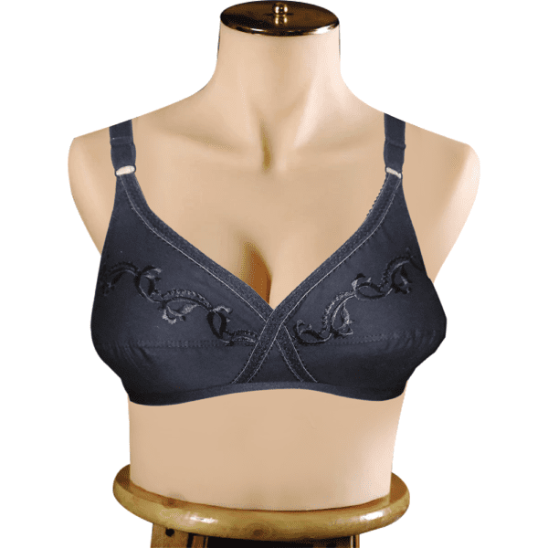 X Over Cotton Non-Padded Embroidered Full Cup Cotton Bra (1)