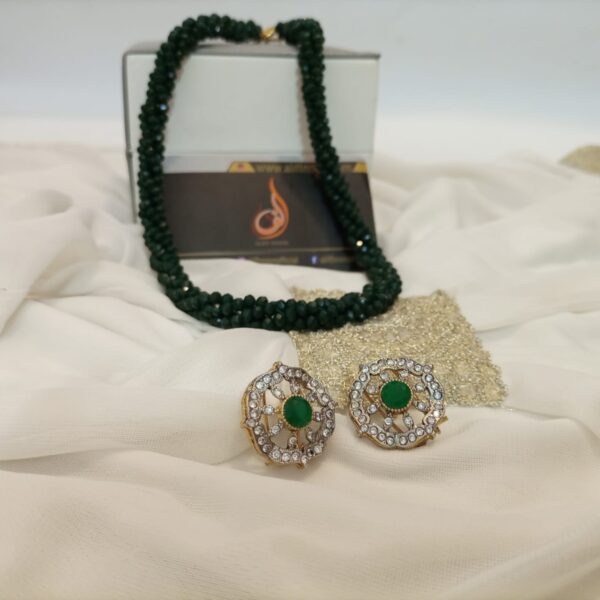 Multi Layer Malla With Ear rings. Rs. 1500