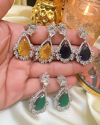 Zircon-real-stone-earrings