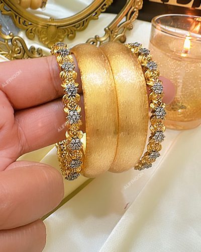 Diamond-cut-bangles-with-Gold-plated-kera