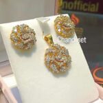 Original Zircon Flower set and Gold plated