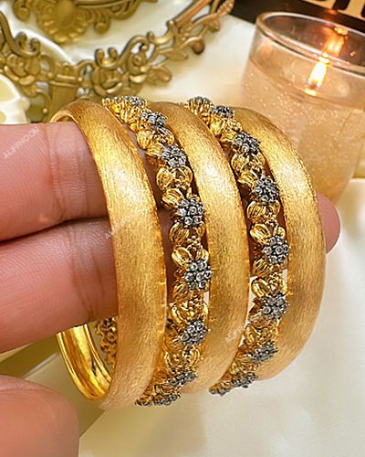 Diamond-cut-bangles-with-Gold-plated-Bangles1