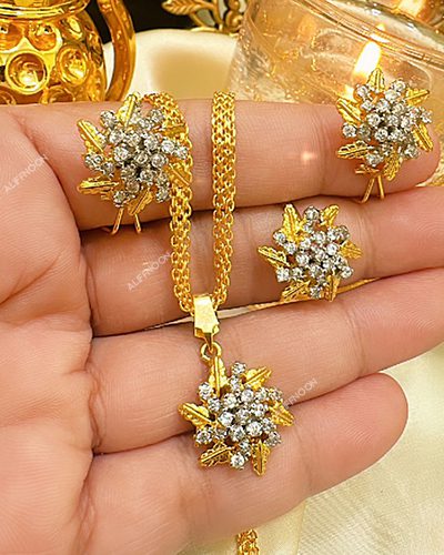 Gold-plated-diamond-cut-set